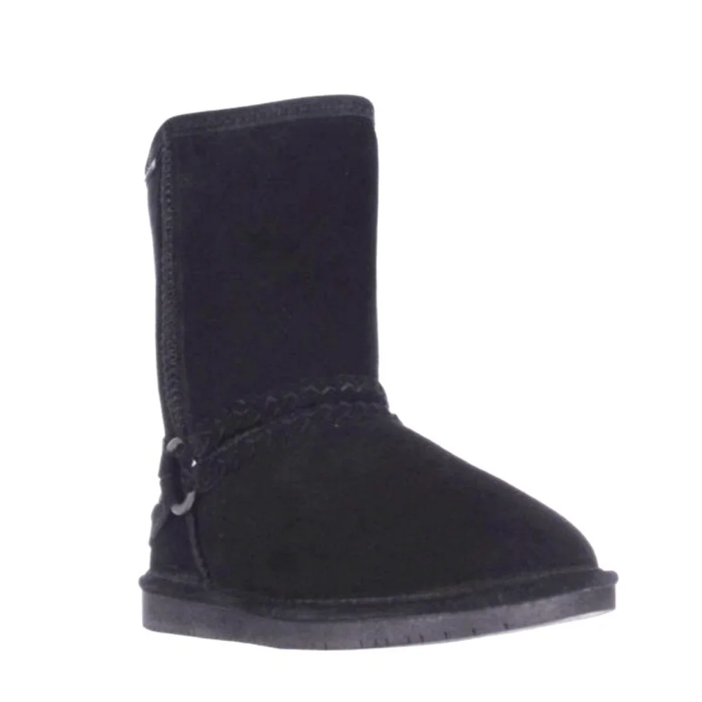 Bearpaw Womens 9M Black Adele Suede Pull On Boots - Picture 4 of 10